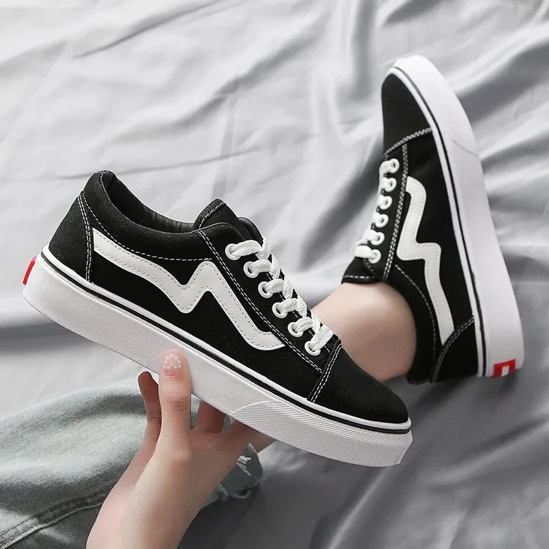 Vans Shoes Old Skool - 여성용 야외 통기성 스케이트보드 캔버스 워킹