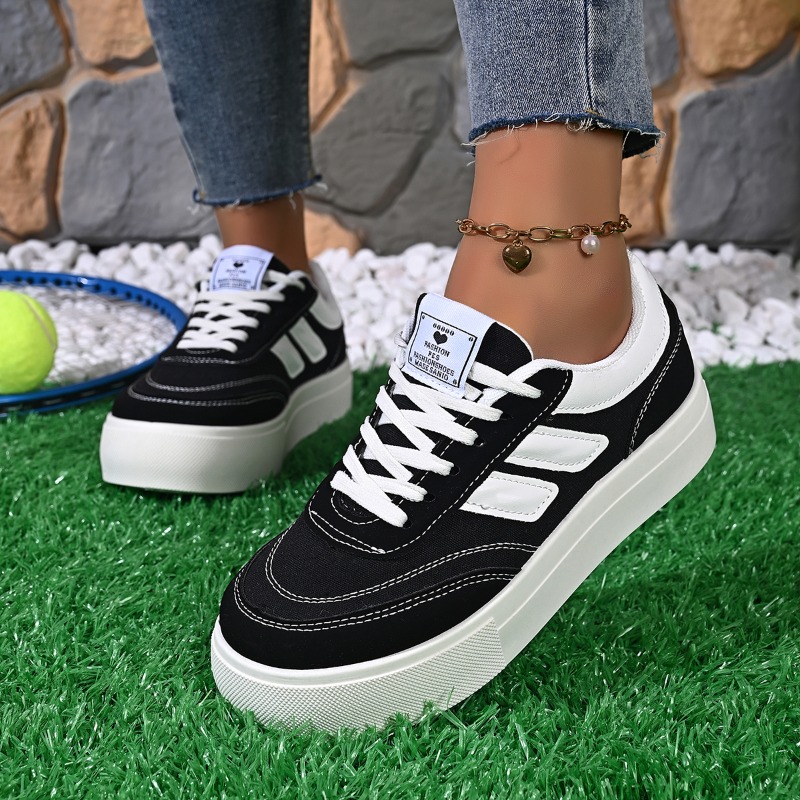 Vans Shoes Old Skool - 새로운 여성 캔버스 가황화 신발 레이스업