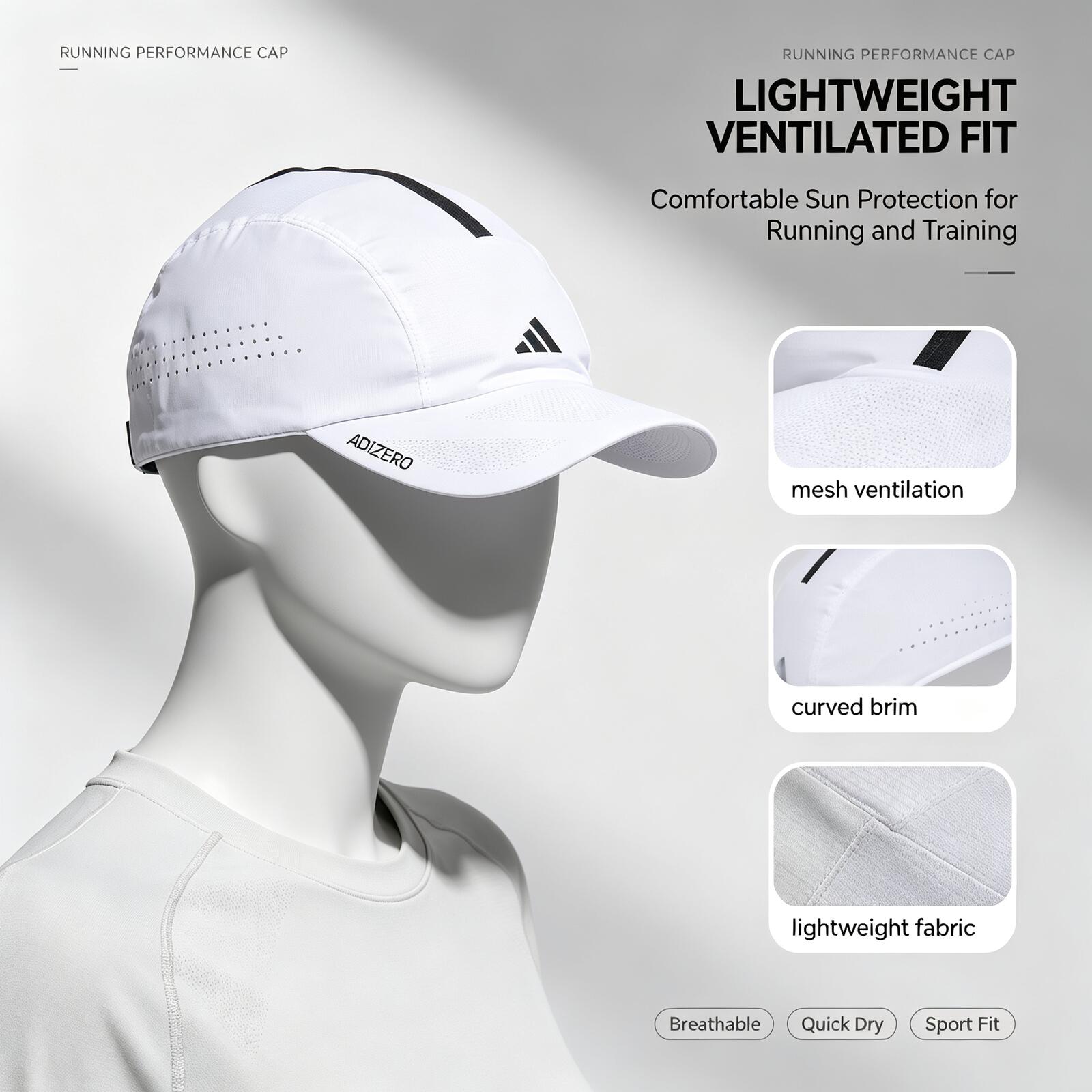 아디다스 화이트 러닝 캡 가볍고 통기성 좋은 스포츠 모 - Running Cap Lightweight 리뷰 및 가격