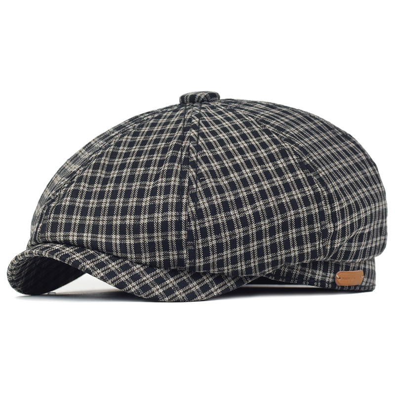 봄 여름 격자 무늬 뉴스 보이 모자 Peaky 팔각형  - Dad Hat Cotton 리뷰 및 가격