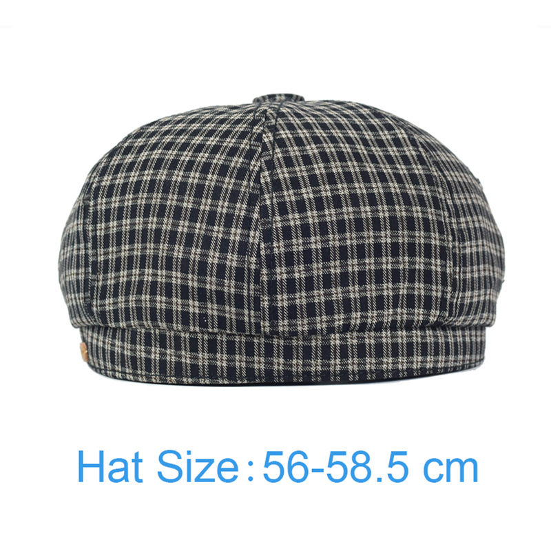 봄 여름 격자 무늬 뉴스 보이 모자 Peaky 팔각형  - Dad Hat Cotton 리뷰 및 가격